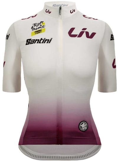 Santini Tour De France Avec Zwift Yellow 2025 Korte Mouw Wielertrui Wit M Vrouw