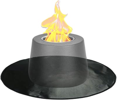 Vuurkorf Mat - Buitenkleed - Bescherming Tuin - Dubbelzijdig Silicoon - 49.5 cm - Zwart