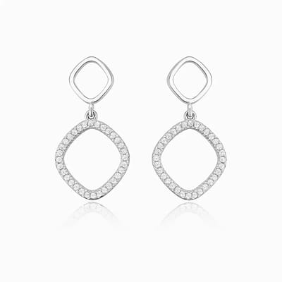 Zilveren Oorhangers Dames - Zilver Oorbellen Dames - Zilver Oorhangers - Silver Earrings - Amona Jewelry