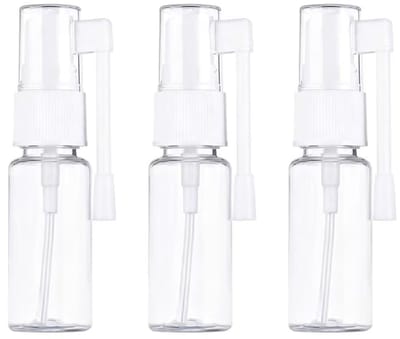 Dailygoods- Spuitfles 360° draaibaar - 3 stuks - Leeg navulbare kunststof - 20 ml - Reisformaat - Fijne nevelverstuiver - Neusspray