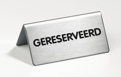 Pictogram|Tafelstandaard|Gereserveerd