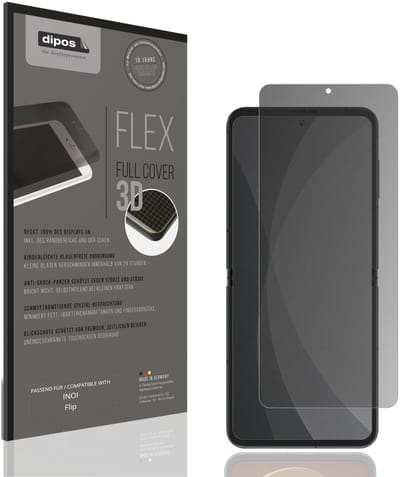 dipos FLEX – Matte Privacy Screenprotector geschikt voor INOI Flip | Volledige Schermbescherming | Case-Friendly