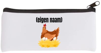 Akyol - kip met nest Etui - Kippen - kippen liefhebbers - iemand die houdt van kippen - verjaardag - cadeau - kado - 20 bij 9 cm