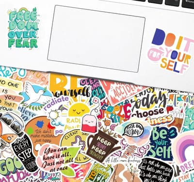 Go Go Gadget - 50 Stickers Mix Pack - Voor Fiets, Step, Laptop, Skateboard, Koffer, Helm, etc. - Motivatie quotes