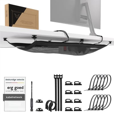 AHD® Kabelgoot - Kabelgoot Bureau - Cable Management - Zwart - 70cm x 25cm x 1cm