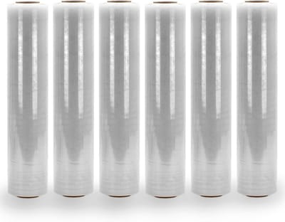 Transparante Stretchfolie 6 Rollen 500 mm x 250 m - Rekbaar tot 200% voor Verpakking en Verhuizing