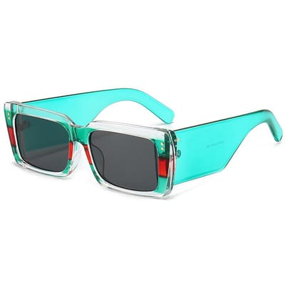Dernières Lunettes de Soleil Carrées Pour Dames Jambes Larges Pour Messieurs Lunettes de Voyage Homme Femme UV400 Gafas Oculos Vintage Designer Luxe as picture blue