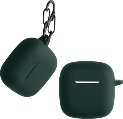 kwmobile Hoes geschikt voor Huawei FreeBuds SE2 / SE3 - Siliconen cover voor oordopjes in donkergroen