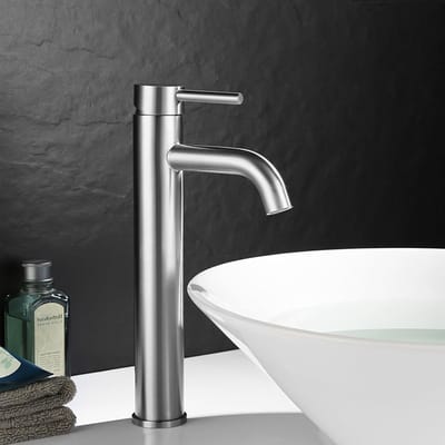 Stijlvolle Mengkraan voor Badkamer en Bidet met Enkele Handgreep, Koud en Warm Water, RVS Afwerking