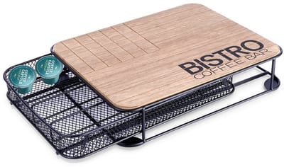 Koffiecapsulehouder Metaal Zwart BISTRO 30,5x24x6,5 cm - Capsulehouder - Koffiecups Houder - voor Koffie - Capsules
