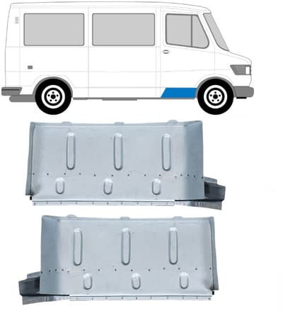 Reparatie voorste trap voor Mercedes T1 207-410 1977-1995 / Links + Rechts / Set