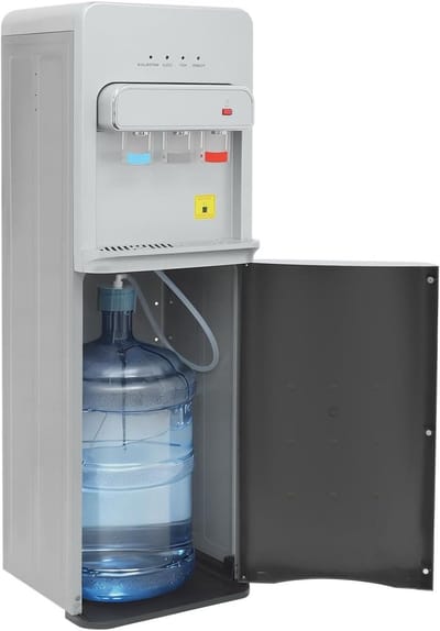 Waterkoeler - Waterdispenser Fontein - Hydrateren Thuis - Kindveiligheidsslot - 96 cm Hoog - Zilver