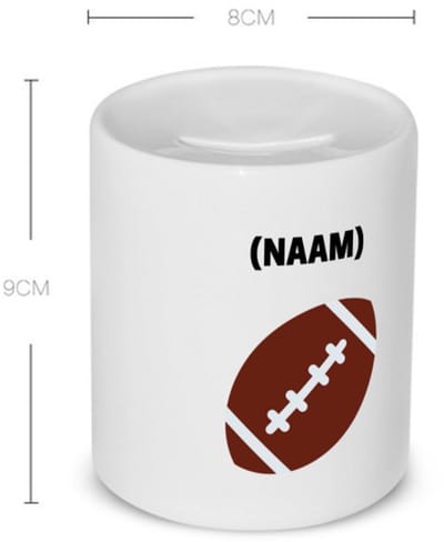 Akyol - rugbybal met eigen naam Spaarpot - Rugby - mensen die houden van rugby - gepersonaliseerde - sport - rugby liefhebbers - verjaardagscadeau - kado - gift - geschenk - verrassing - 350 ML inhoud