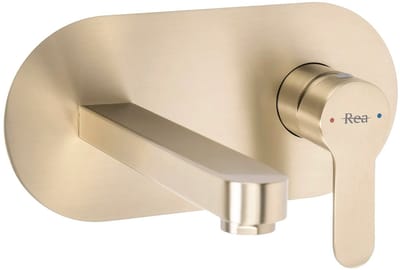 Rea - Arcos - Inbouw Wastafelkraan - Geborsteld Goud - 18X20X10Cm