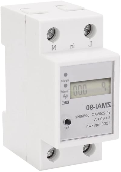 Slimme Energiemeter - Stroommeter WiFi - Energie Verbruik - App Bediening - 60A - Wit