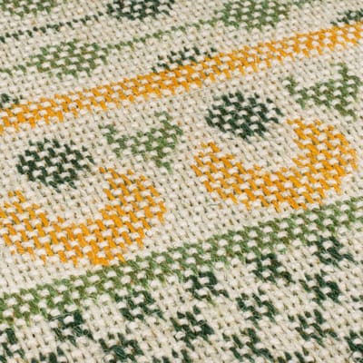 Flycarpets Laagpolig Geweven Jute Vloerkleed - Rand - Kader - Groen 120x170 cm