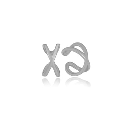 Ear Cuff Cute And Comy Zilver (925 sterling) Trendy Minimalistisch Combi Bedel Zilverkleurig Dames Meisje | Cadeau Voor Vrouw