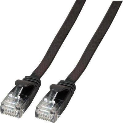 EFB Elektronik K8107SW.3 RJ45 Netwerkkabel, patchkabel CAT 6A U/UTP 3.00 m Zwart Zeer flexibel, Vlambestendig, Halogeenvrij, Snagless, Vergulde steekcontacten