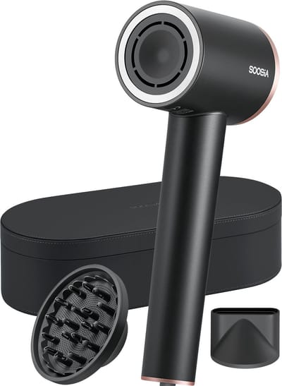 Soosia HighSpeed Ionic Fohn met Display - HeatProtect Autocare - Haardroger met Diffuser - Coolshot - 110.000 RPM