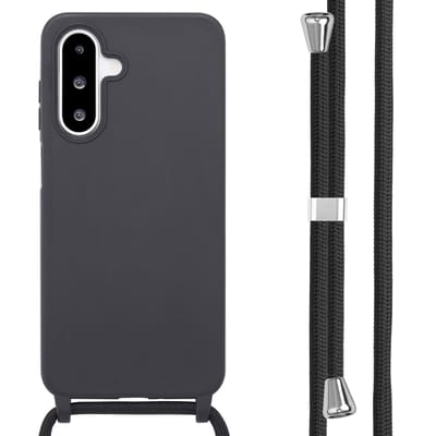 imoshion Hoesje - Geschikt voor Samsung Galaxy A26 - Siliconen hoesje met koord - Zwart