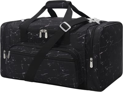 Sport Duffel Bag met Schouderband - Weekender Tas voor Mannen en Vrouwen - Marmer Motief - 40L