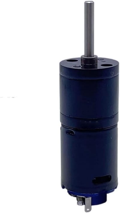 Transmissiemotor DC - Kleine elektromotor - Robotica projecten - Hoog koppel - 25mm buitendiameter - Zwart
