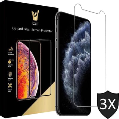 Screenprotector geschikt voor iPhone 11 Pro Max / XS Max - 3x GlassGuard Screen Protector