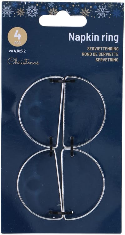 Servetringen Zilver – 4-delige Set – Metalen Servetring – Tafeldecoratie