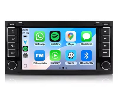 Autoradio 1/32GB met Carplay en Android auto | Geschikt voor Vw Volkswagen Touareg & Transporter T5 Multivan California 2003 - 2013 | Radio scherm met Navigatie | 2003 2004 2005 2006 2007 2008 2009 2010 2011 2012 2013