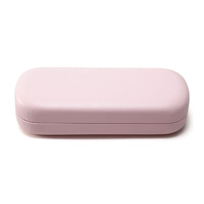 TOVBMUP Harde brillenkoker - PU-lederen brillendoos - Draagbare bescherming - Hoes - -lederen brillendoos - Roze - 16 x 6,4 x 3,6 cm