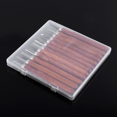 12 stuks Houtsnijmes Set Hand Houtsnijbeitels voor Houtbewerking DIY Gereedschap gray