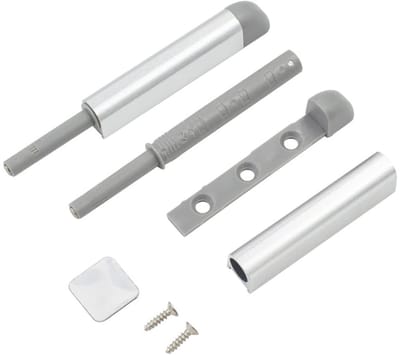 MTTproducts- Deuropener Aluminium - Magneetsluiting - Drukdeuropener - Demper voor Kasten - Kledingkasten - Eenvoudige Montage - Deursluiting