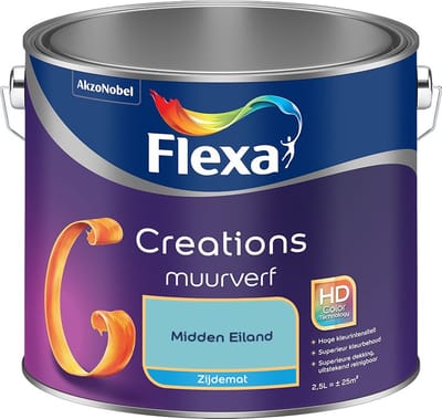 Flexa - Creations Muurverf Zijdemat - Midden Eiland - Mengverf - 2,5 L