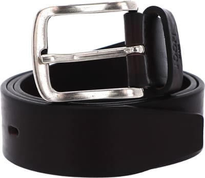 JOOP! Leren Riem Jeans Belt 4,0 CM W85 D`Brown-Silver Donkerbruin