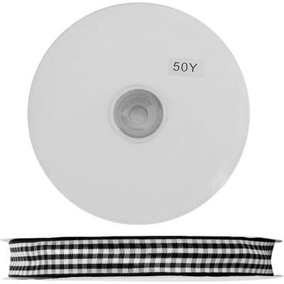 Geruite Lint 50 Yards/Rol Maken Strik Handwerk DIY Kleding Decoratie AccessoiresRood en