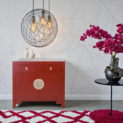 Fine Asianliving Chinese Kast Rood - Ruby Rood - Orientique Collectie B90xD40xH80cm Chinese Meubels Oosterse Kast
