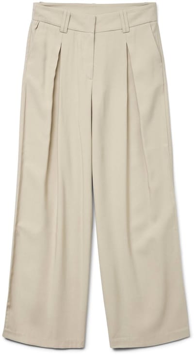 Vero Moda Pure Hoge Taille Broek Beige S Vrouw