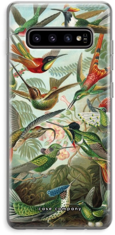 Case Company® - Hoesje geschikt voor Samsung Galaxy S10 Plus hoesje - Haeckel Trochilidae - Soft Cover Telefoonhoesje - Bescherming aan alle Kanten en Schermrand