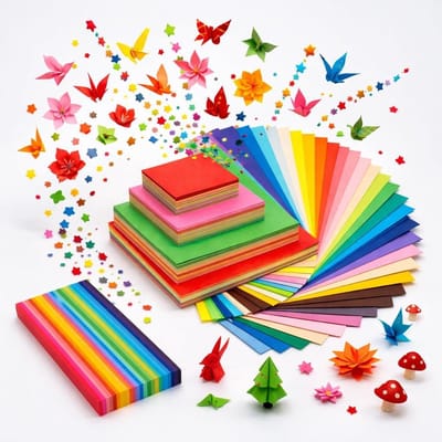 Origami Papier Set - Vouw- en Knutselpapier - Creatief Knutselen - 1750 Vellen & Sterrenstroken - 20 cm - 20 Kleuren