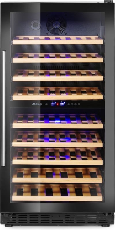 Wijnkoeler - 2 Zones - 72 Flessen - Arktic - 232L - 220-240V/110W - 595x605x(H)1225mm - Arktic 237557 - Horeca & Professioneel