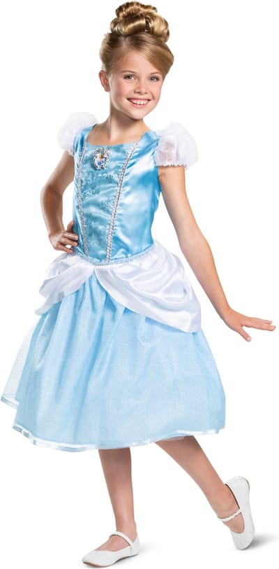 DISNEY Prinses - CINDERELLA, Cinderella Deluxe , Maat M (7-8 jaar), Meisjes