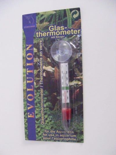 Glazen thermometer - Aquarium thermometer - Water temperatuur meten - Met zuignap - 0-42 graden Celsius - Transparant