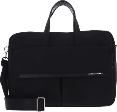 MANDARINA DUCK Handtas Schoudertas met laptopvak Hunter Urban Briefcase Black Zwart