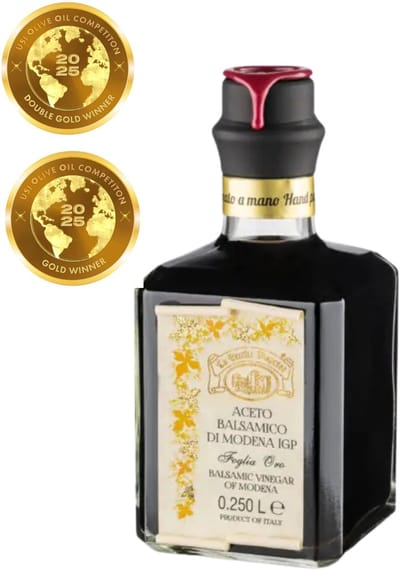 La Vecchia Dispensa Balsamico Azijn Gold Label – 250ml – Dikke Balsamico di Modena – Premium Zoet & Rond – P.G.I. Gecertificeerd