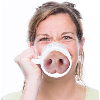 Varkensneus Mok, Creatieve Grappige Koffiekop, Pranking Collega's Keramische Mok, Water Drinkware Met Bijzondere Designs, Modieuze Theekop beige