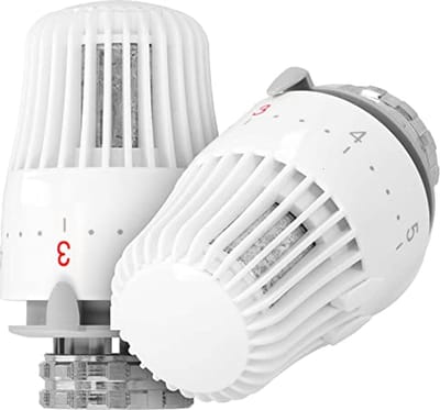 Thermostaatset voor radiatoren met hoekuitvoering en verwarming accessoires