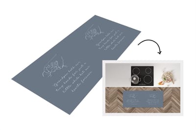 Keukenloper - Loper keuken - Quotes - Spreuken - 'Grandpas hold our tiny hands for just a little while but our hearts forever' - 120x50 cm - Keukenloper vinyl