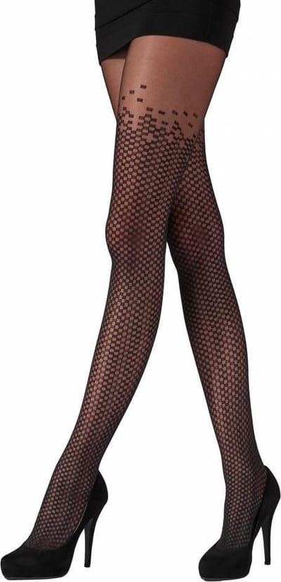 Pretty Polly Panty - Fashion - Pixellated - One Size - 36/42 - Zwart