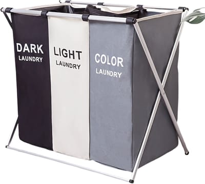 Bovista Laundry Bag - Wassorteerder 3 Vakken - Wassorteerder - Wasmand 3 Vakken - Laundry Basket