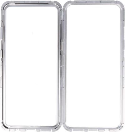 Zilver Transparant Magnetisch Back Cover Hoesje voor Samsung Galaxy S8